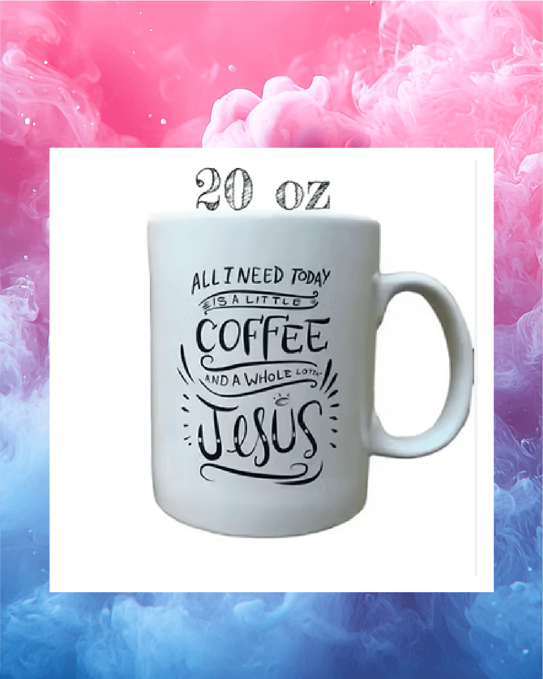 Tasse en céramique blanche – 15 oz