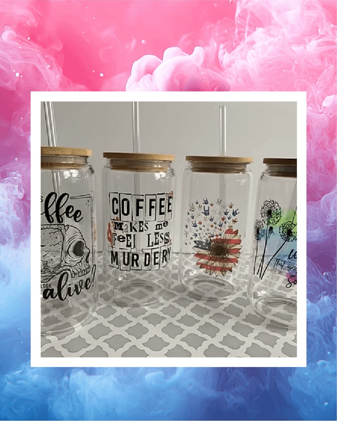 Tumbler en verre clair ou givré 16 oz
