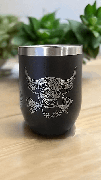 Verre isothermique noir personnalisé – 375 ml