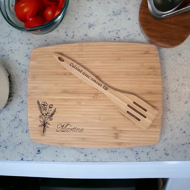 Planche à découper en bambou personnalisée
