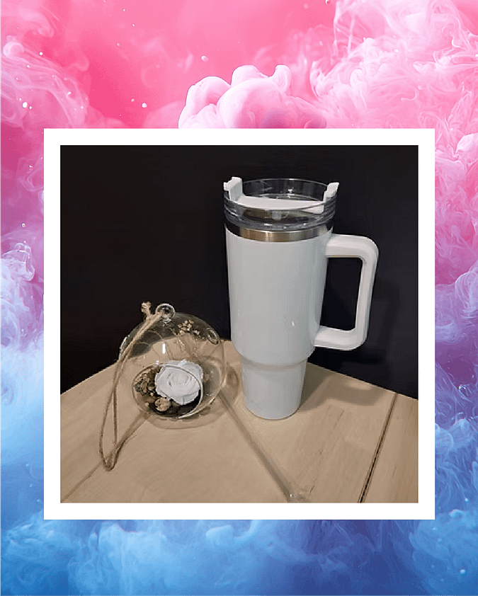 Tasse de voyage 40 oz blanche