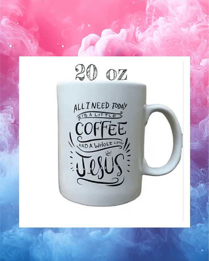 Tasse en céramique blanche – 15 oz