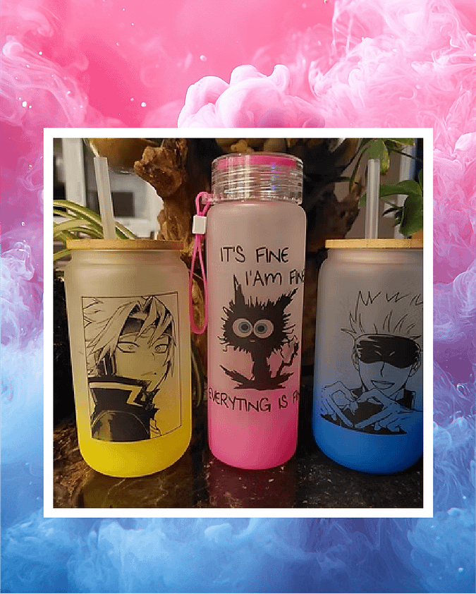 Tumbler en verre coloré 16 oz