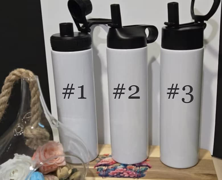 Bouteille 20 oz avec couvercle modèle sport