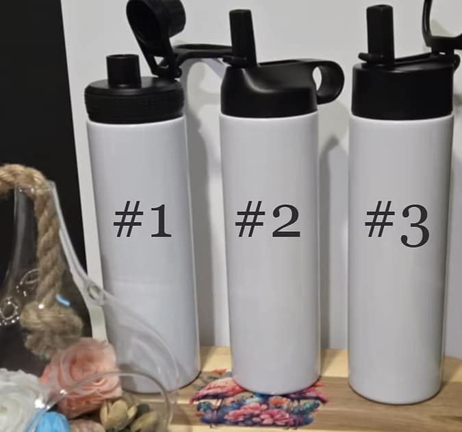 Bouteille 20 oz avec couvercle modèle sport