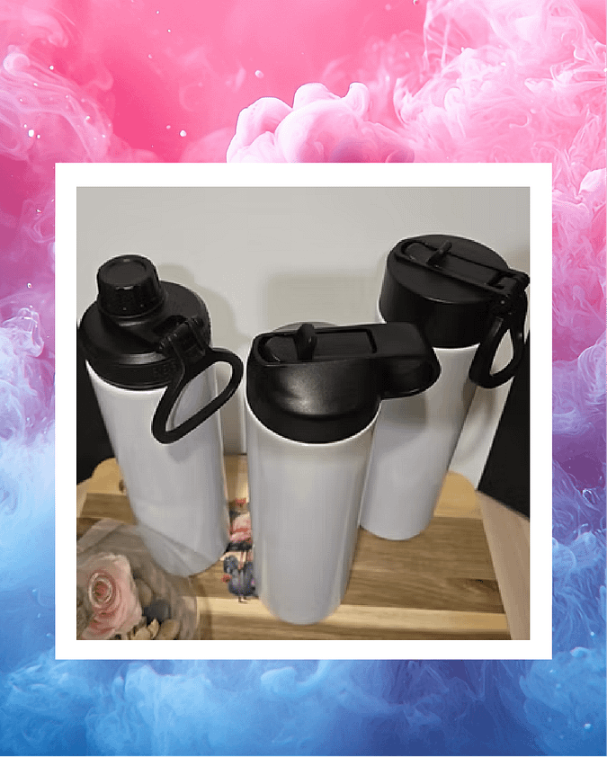 Bouteille 20 oz avec couvercle modèle sport